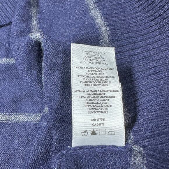 Rails NWT Watkins Navy Charcoal Striped Wool Blend Long Sleeve Sweater Size XL - Picture 10 of 12